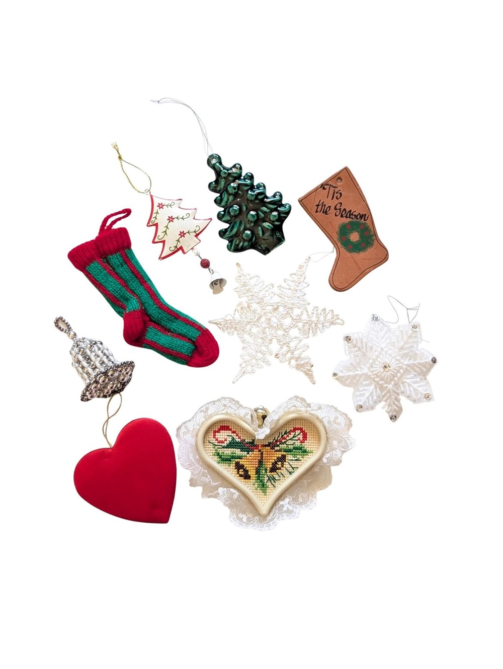 Curated Vintage Christmas Tree Ornament Bundle - Grandmacore Collection